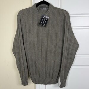 Vintage David Taylor Fisherman Sweater Men's Medium Beige Chunky Cable Knit USA
